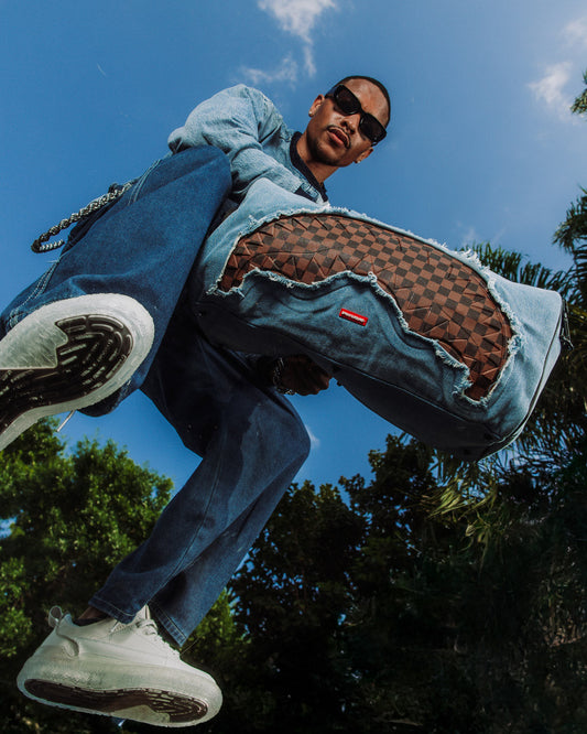 SPRAYGROUND® DUFFLE DENIM SHARK DUFFLE
