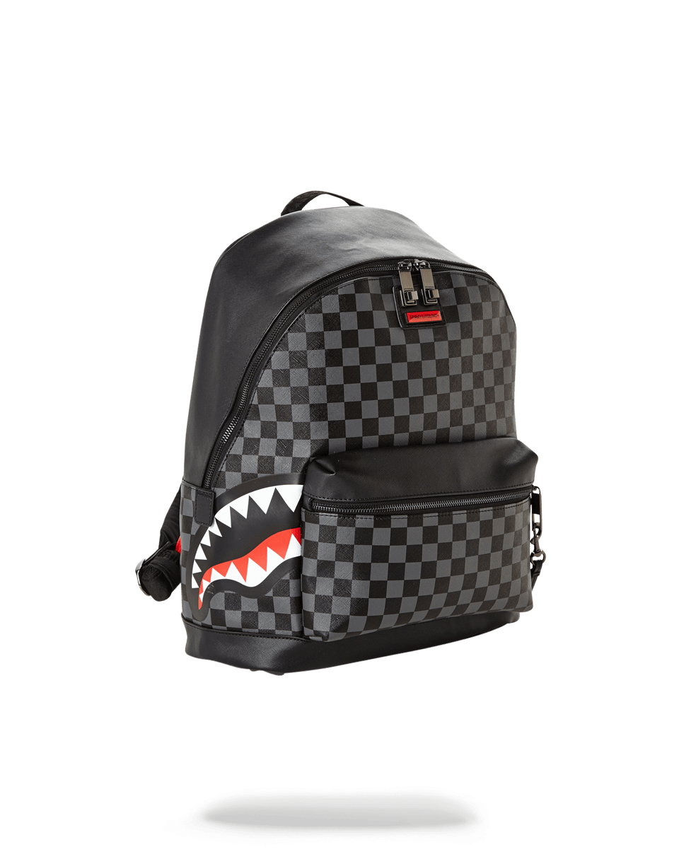 SPRAYGROUND® BACKPACK SHARKS IN PARIS (BLACK CHECKERED EDITION)