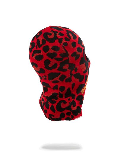 SPRAYGROUND® SKI MASK RED LEOPARD GOLD SHARK MOUTH SKI MASK