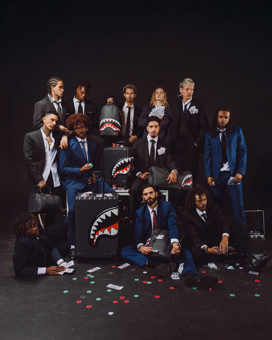 SPRAYGROUND® DUFFLE SHARKS IN PARIS WTF BUBBLY BLACK CHECK DUFFLE