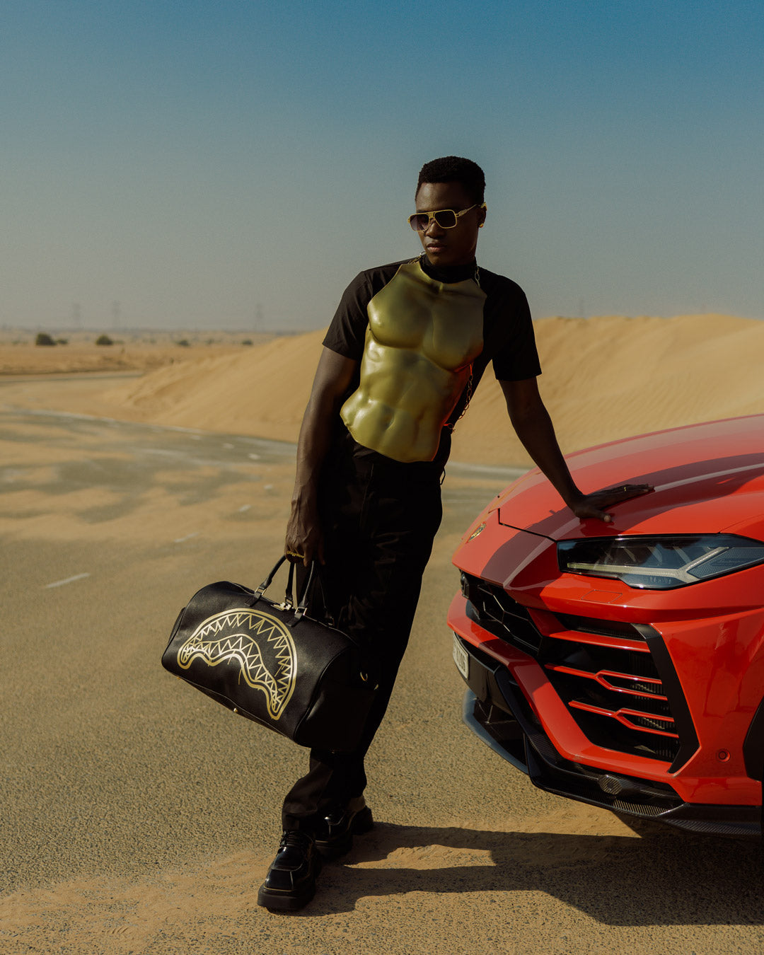 SPRAYGROUND® DUFFLE THAT GOLD DRAP DUFFLE