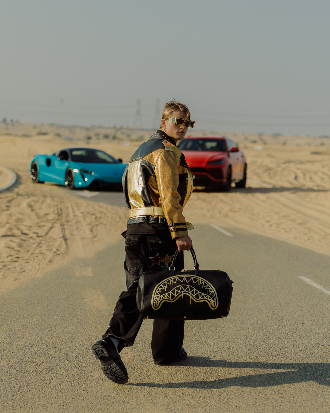 SPRAYGROUND® DUFFLE THAT GOLD DRAP DUFFLE