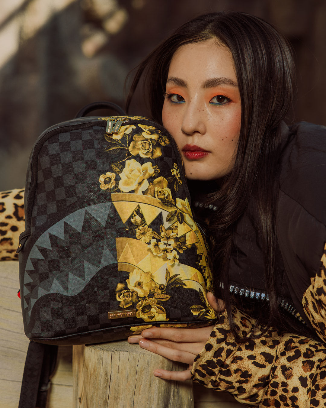 SPRAYGROUND® BACKPACK GOLD FLORAL REMIX SAVAGE BACKPACK