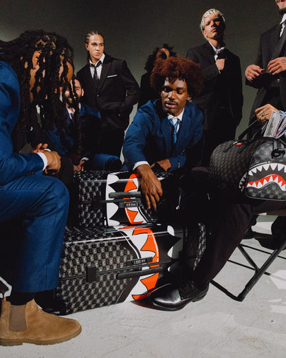 SPRAYGROUND® DUFFLE SHARKS IN PARIS WTF BUBBLY BLACK CHECK DUFFLE