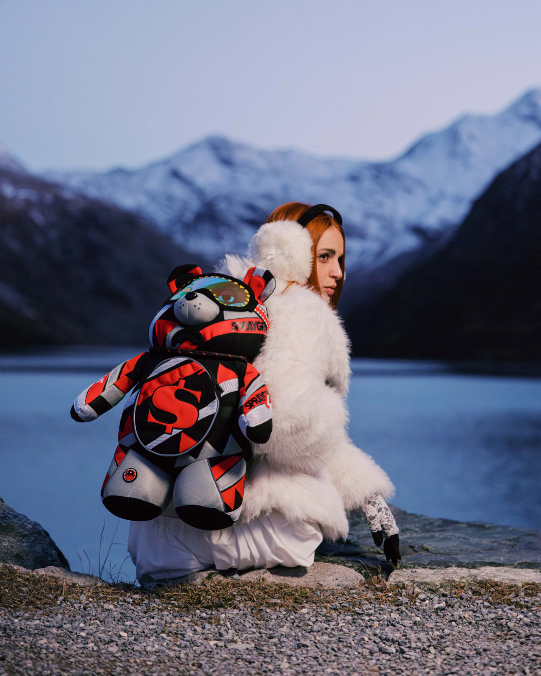 SPRAYGROUND® BACKPACK SHREDDED ARCTIC MONEYBEAR BACKPACK