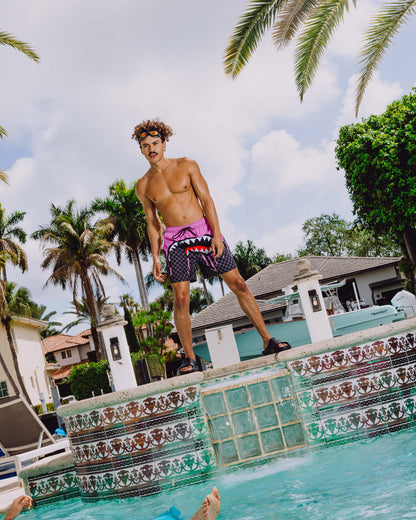 SPRAYGROUND® SWIM PINK PAINT DRIPS SWIM SHORT