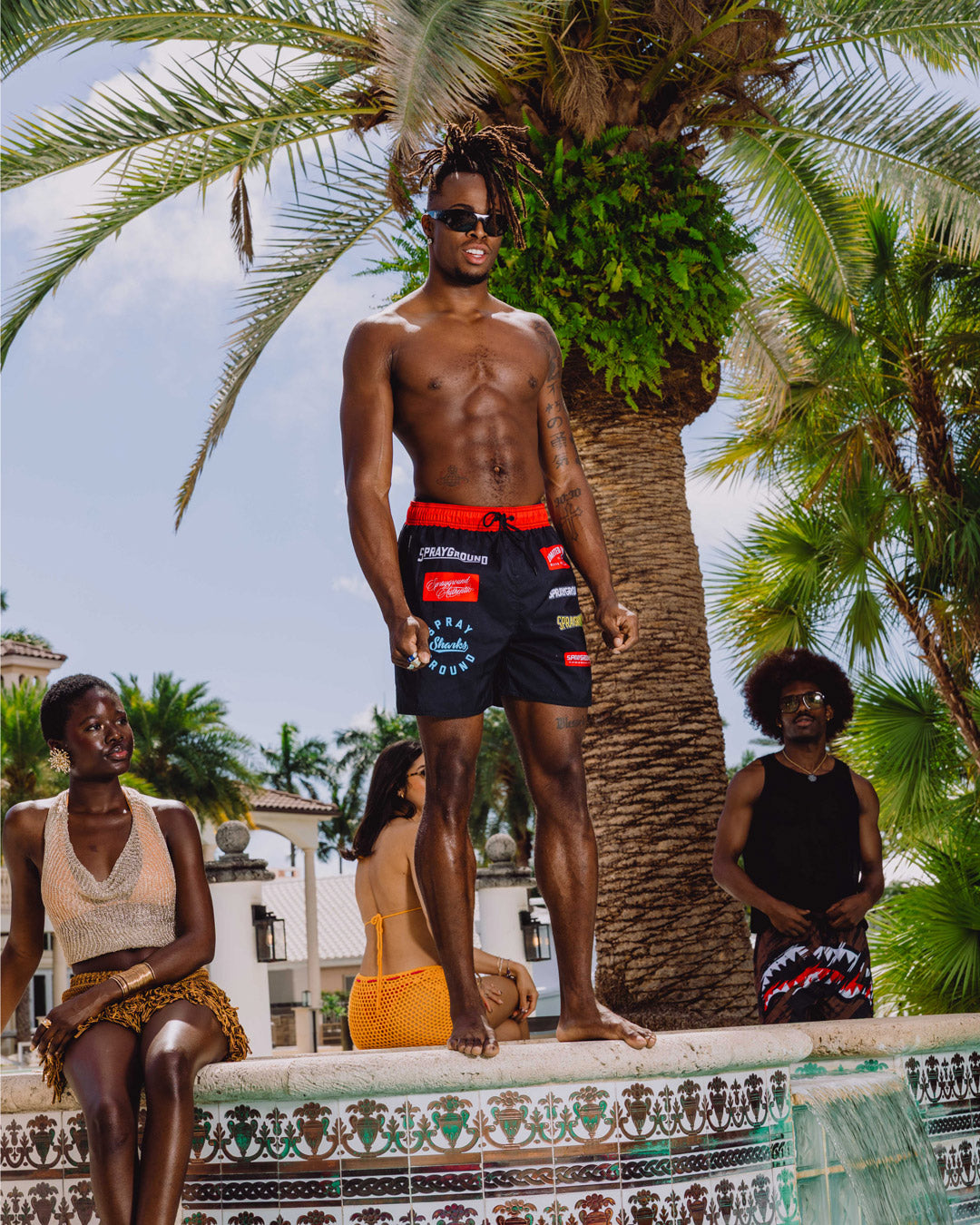 SPRAYGROUND® SWIM SG LOGO PATCHES SWIM SHORT