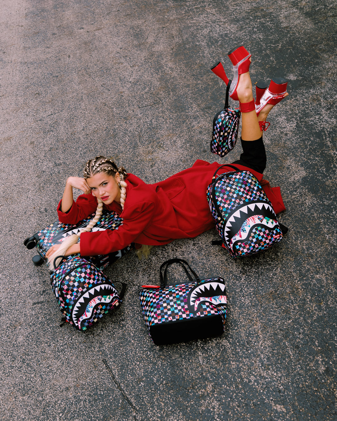 SPRAYGROUND® TOILETRY CRAZY CHECK TOILETRY BRICK