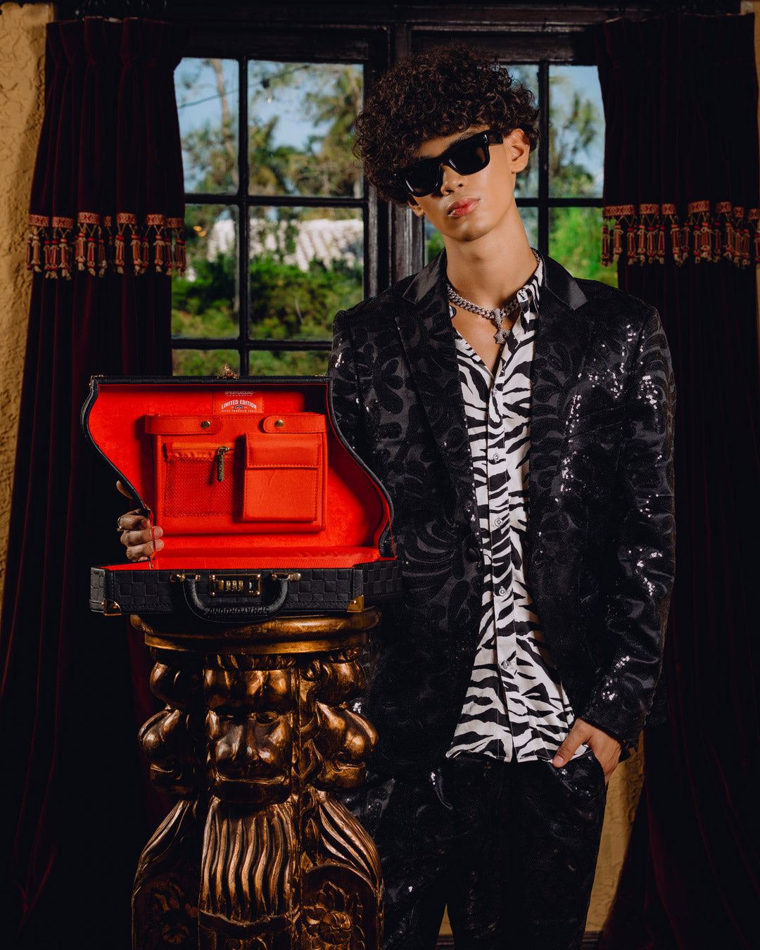 SPRAYGROUND® BRIEFCASE THE GHOST MAISON CURVED BRIEFCASE