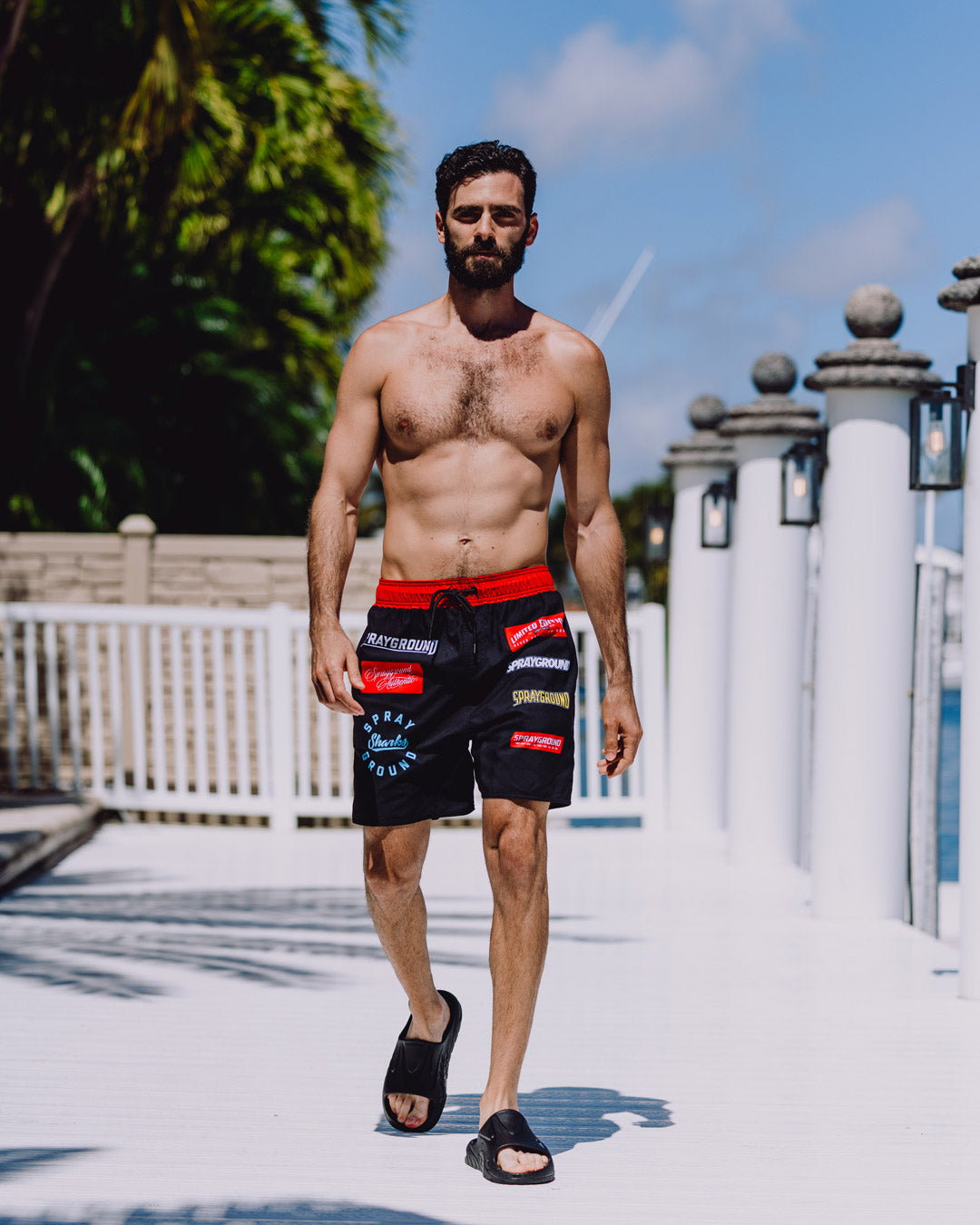 SPRAYGROUND® SWIM SG LOGO PATCHES SWIM SHORT