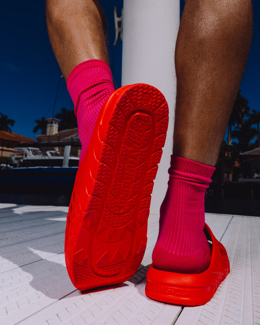 SPRAYGROUND® FOOTWEAR SHARKSLIDE: RED