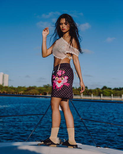 SPRAYGROUND® SWIM PINK PANTHER DIAMOND SHARK SWIM SHORTS