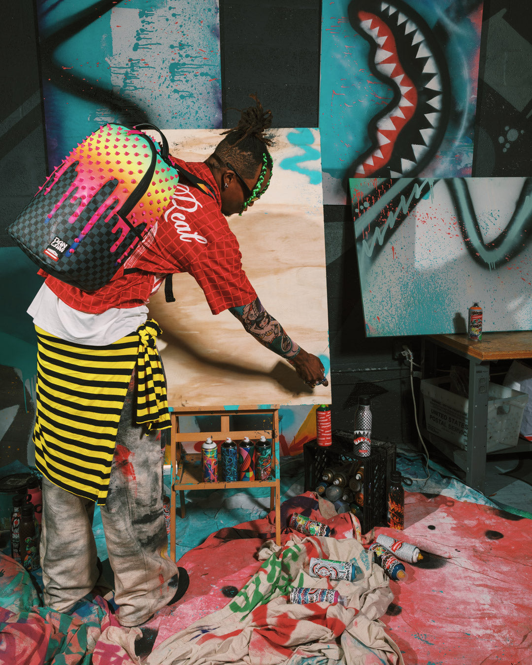 SPRAYGROUND® BACKPACK WYNWOOD WALLS COLLAB DAN LAM DRIPS BACKPACK