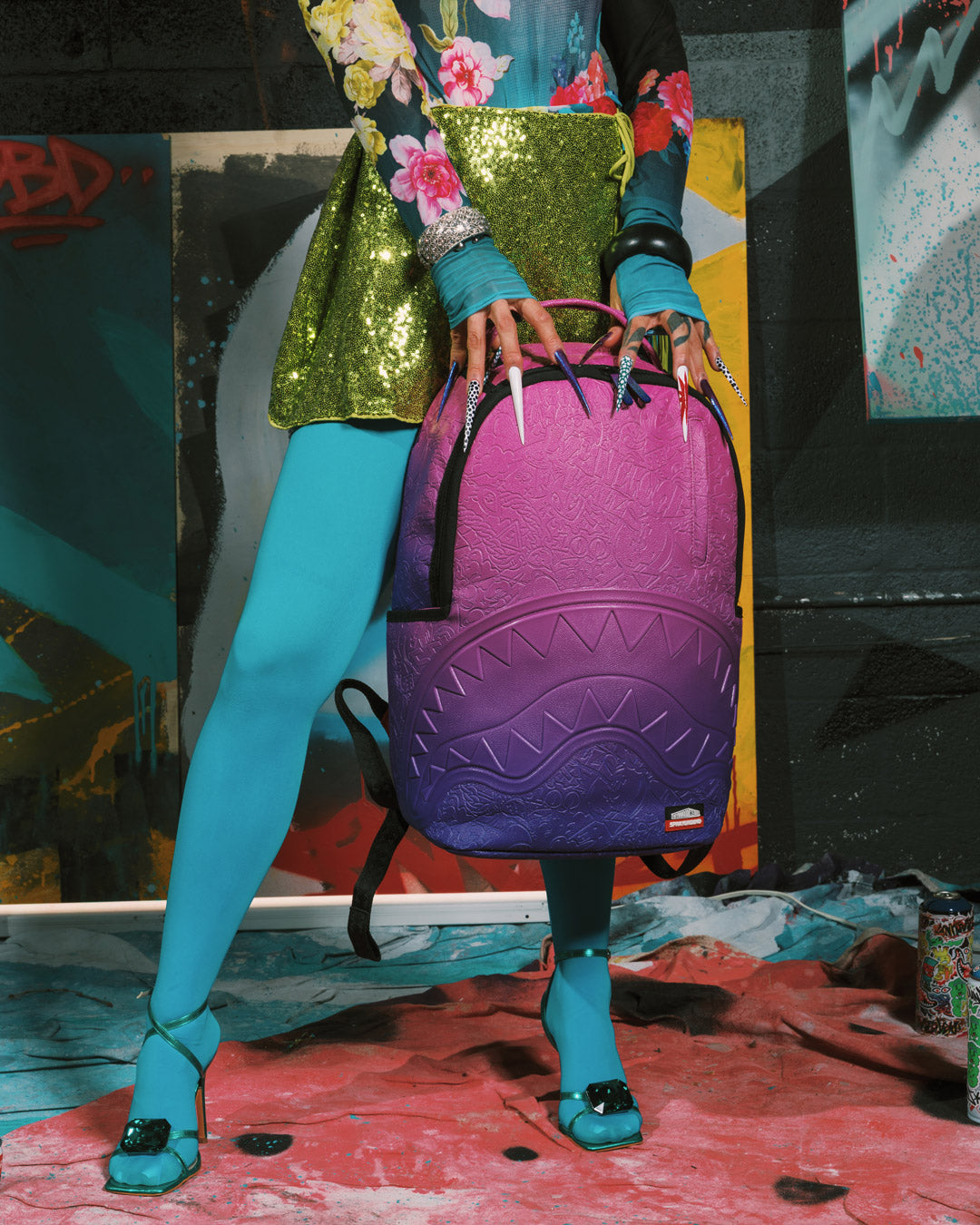 SPRAYGROUND® BACKPACK WYNWOOD WALLS COLLAB ARTBOSSED BACKPACK