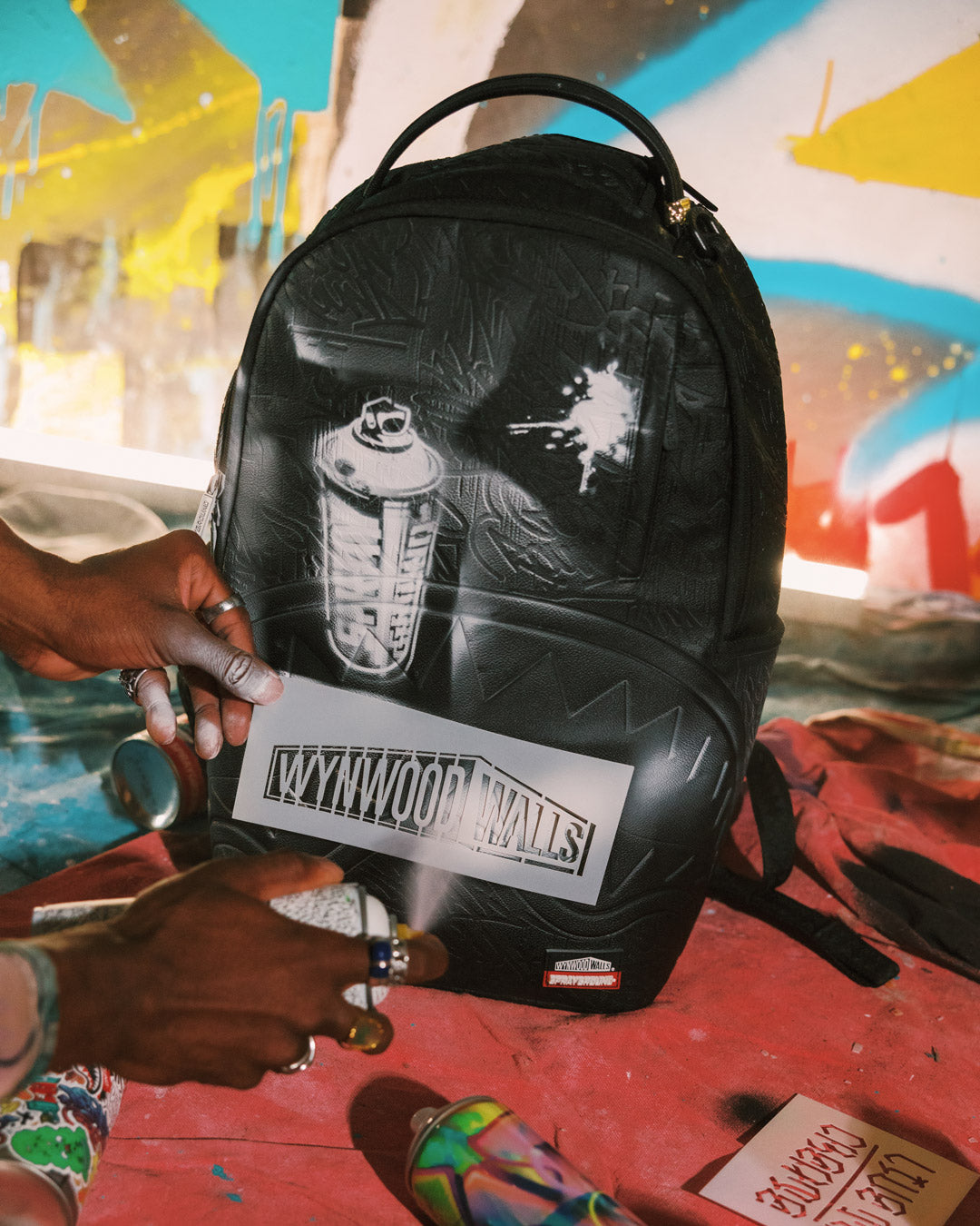 SPRAYGROUND® BACKPACK WYNWOOD WALLS COLLAB STENCIL COLLECTION BACKPACK