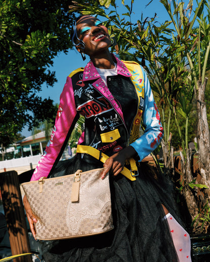 SPRAYGROUND® TOTE 2 TONE GOLD TRINITY TOTE