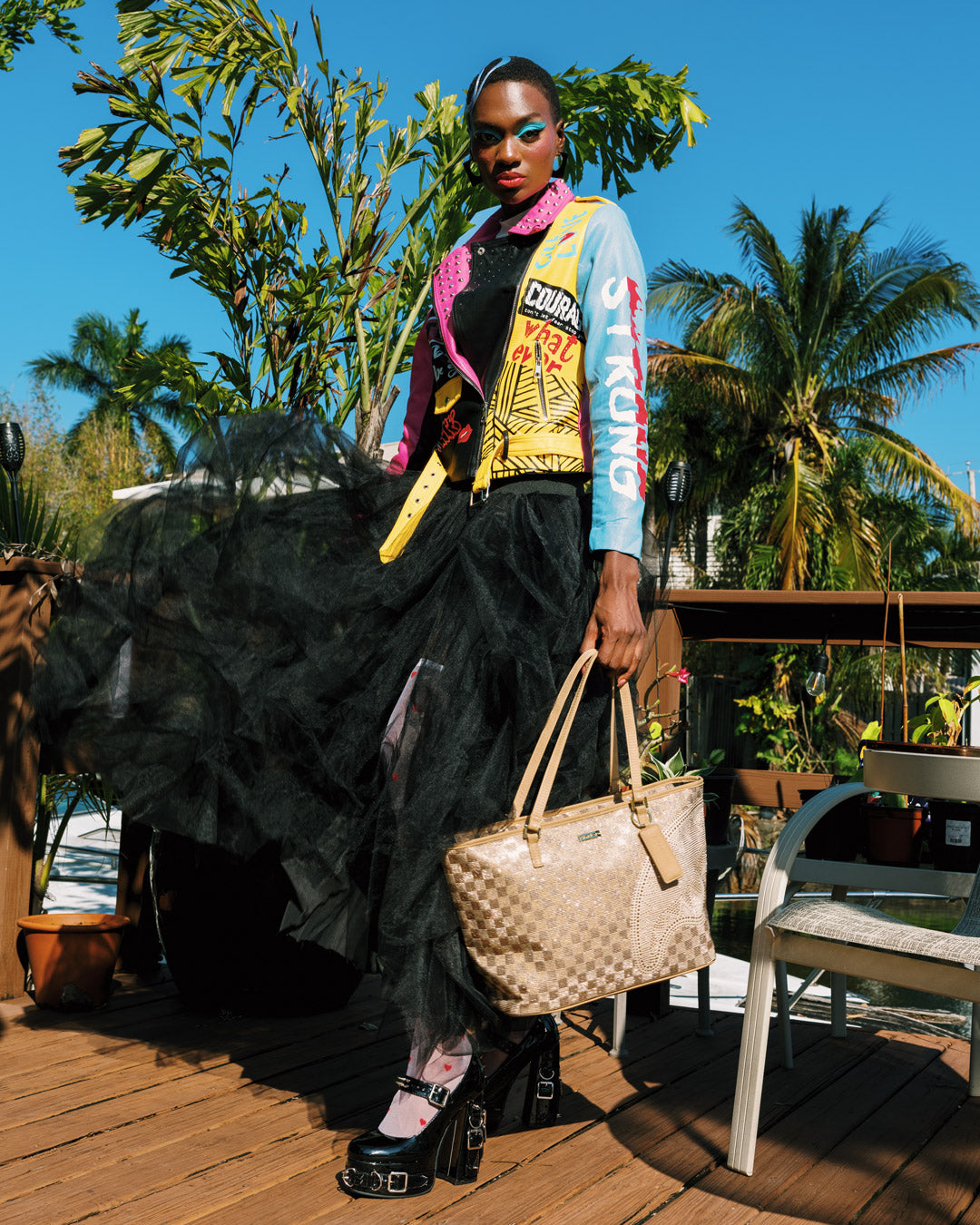 SPRAYGROUND® TOTE 2 TONE GOLD TRINITY TOTE