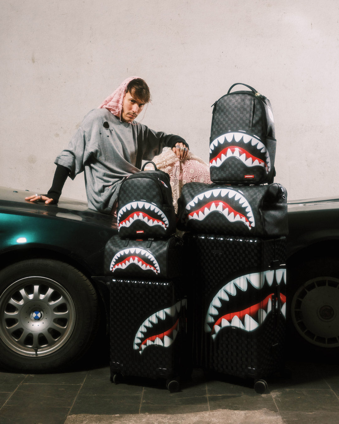 SPRAYGROUND® DUFFLE SHARKS IN PARIS BALLOON BLACK MINI DUFFLE