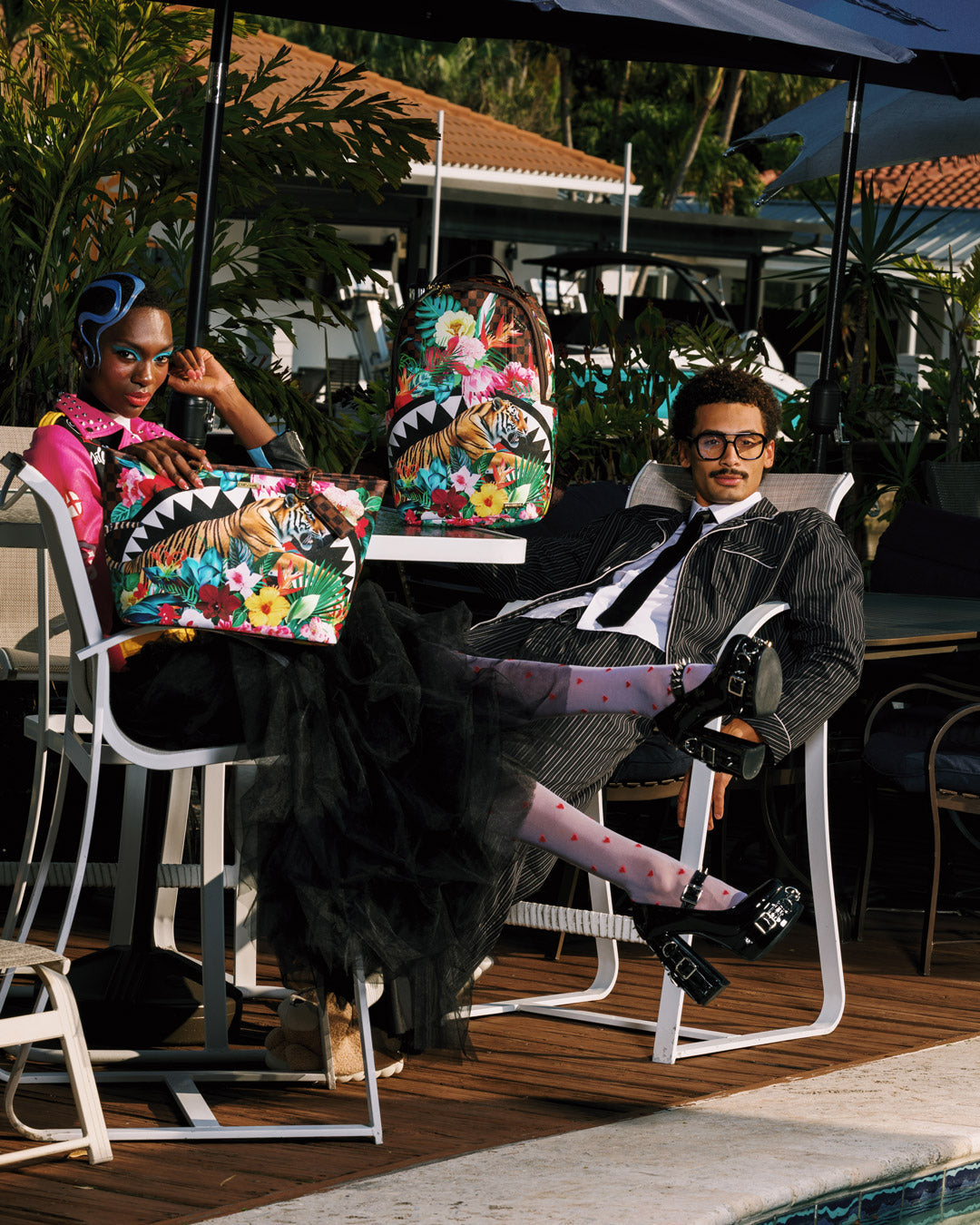 SPRAYGROUND® TOTE FLOWERING JUNGLE SHARK 2 TOTE