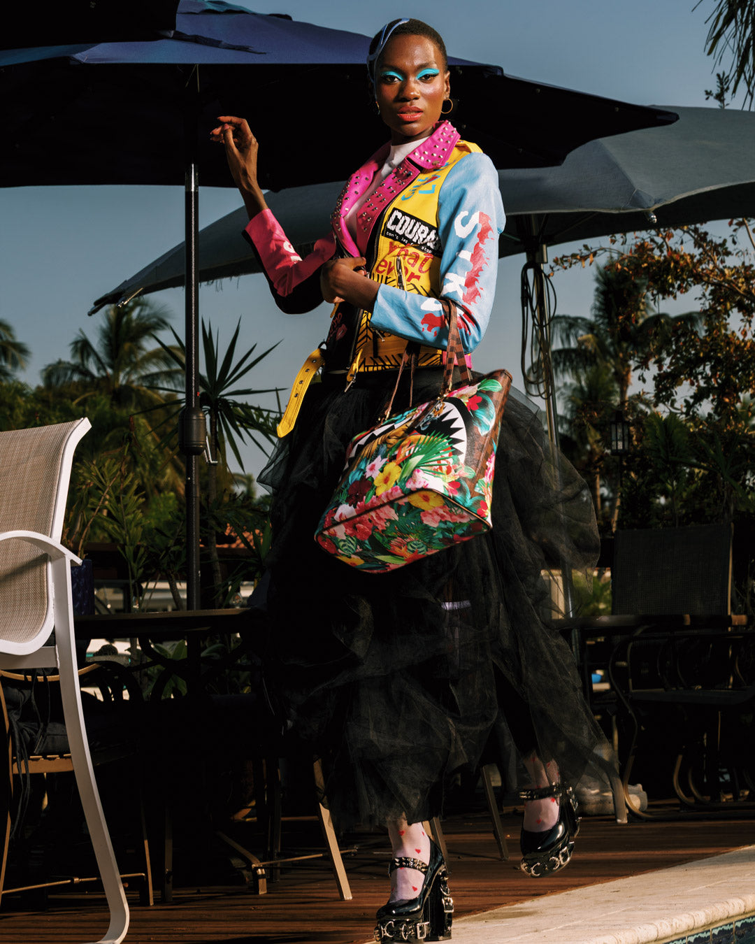 SPRAYGROUND® TOTE FLOWERING JUNGLE SHARK 2 TOTE