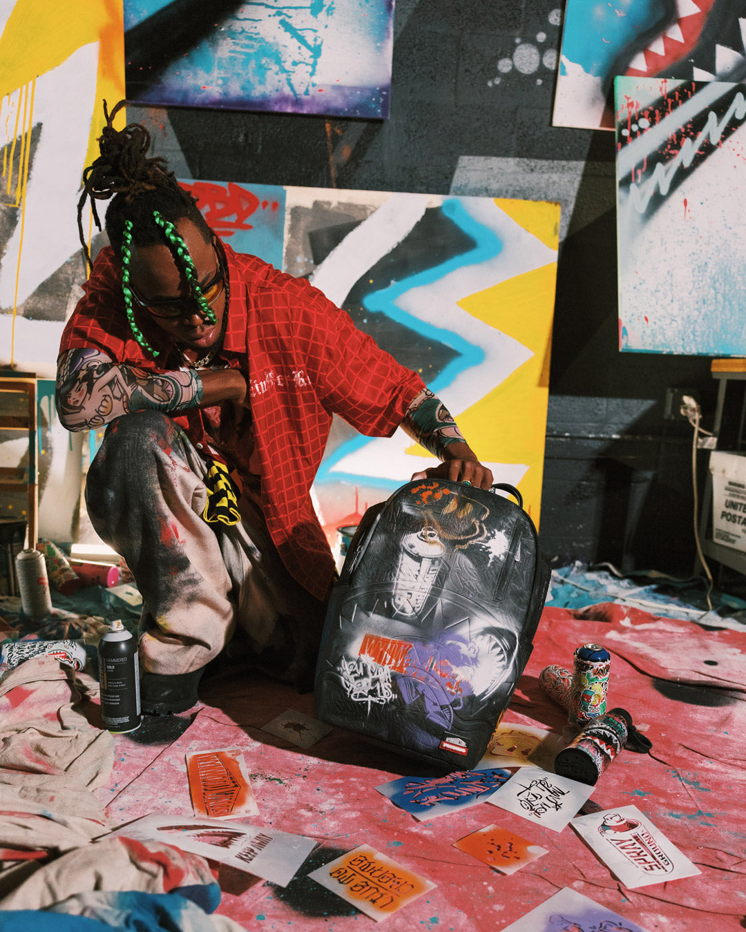 SPRAYGROUND® BACKPACK WYNWOOD WALLS COLLAB STENCIL COLLECTION BACKPACK