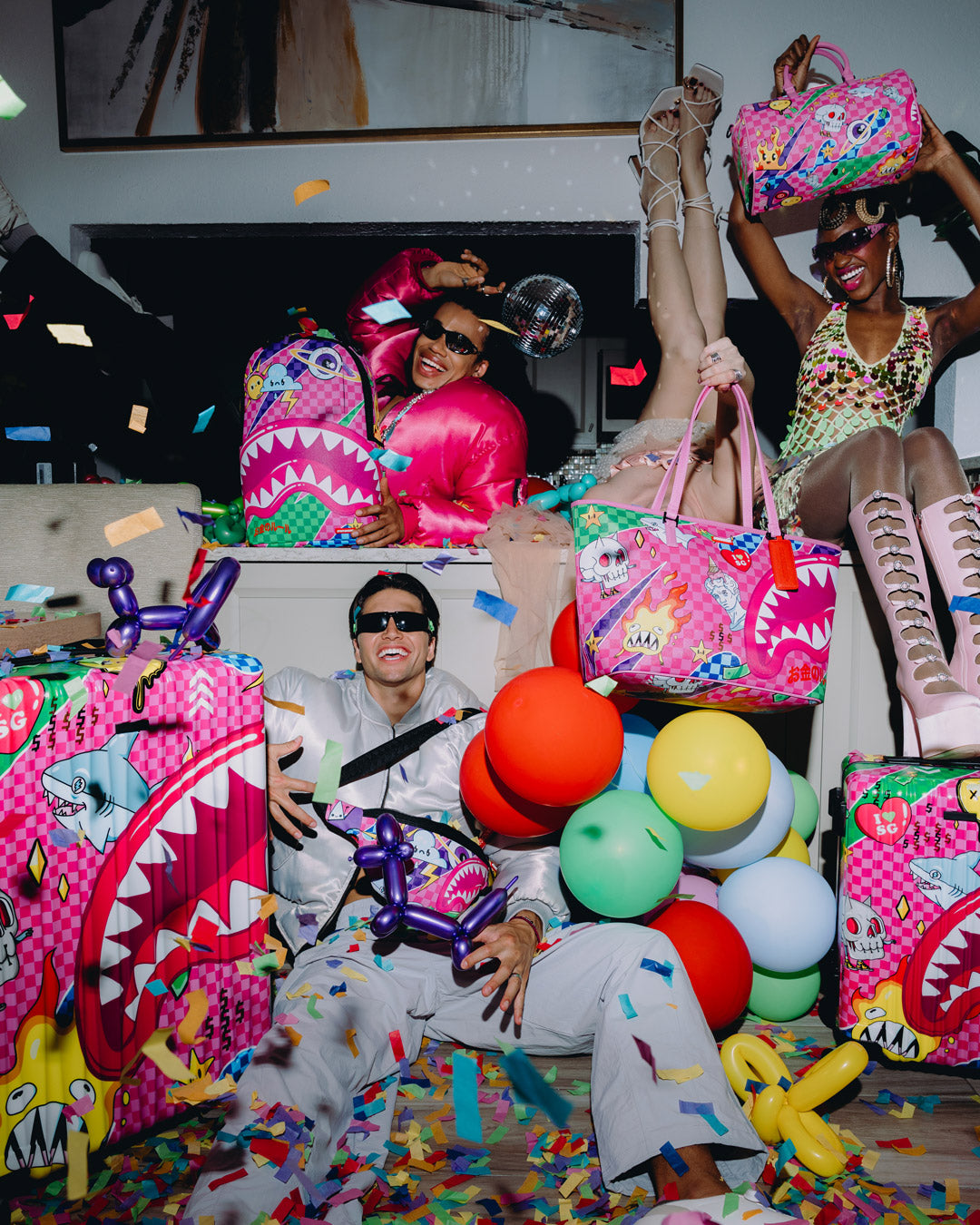 SPRAYGROUND® LUGGAGE KAWAII CHAOS FULL-SIZE LUGGAGE