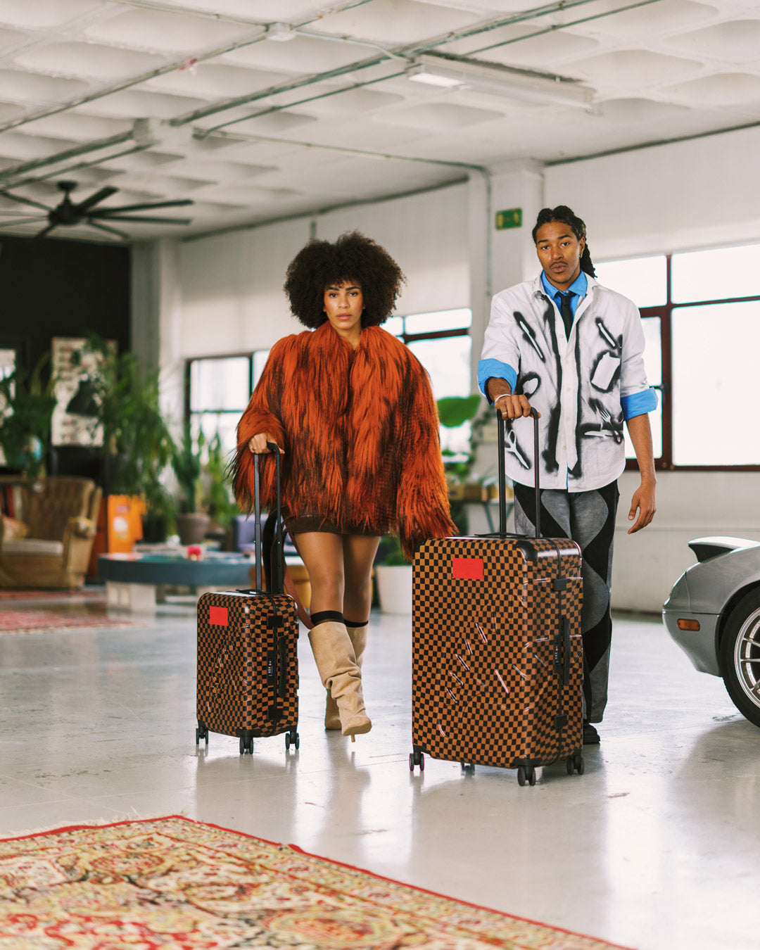 SPRAYGROUND® LUGGAGE RED REDEMPTION FULL-SIZE LUGGAGE