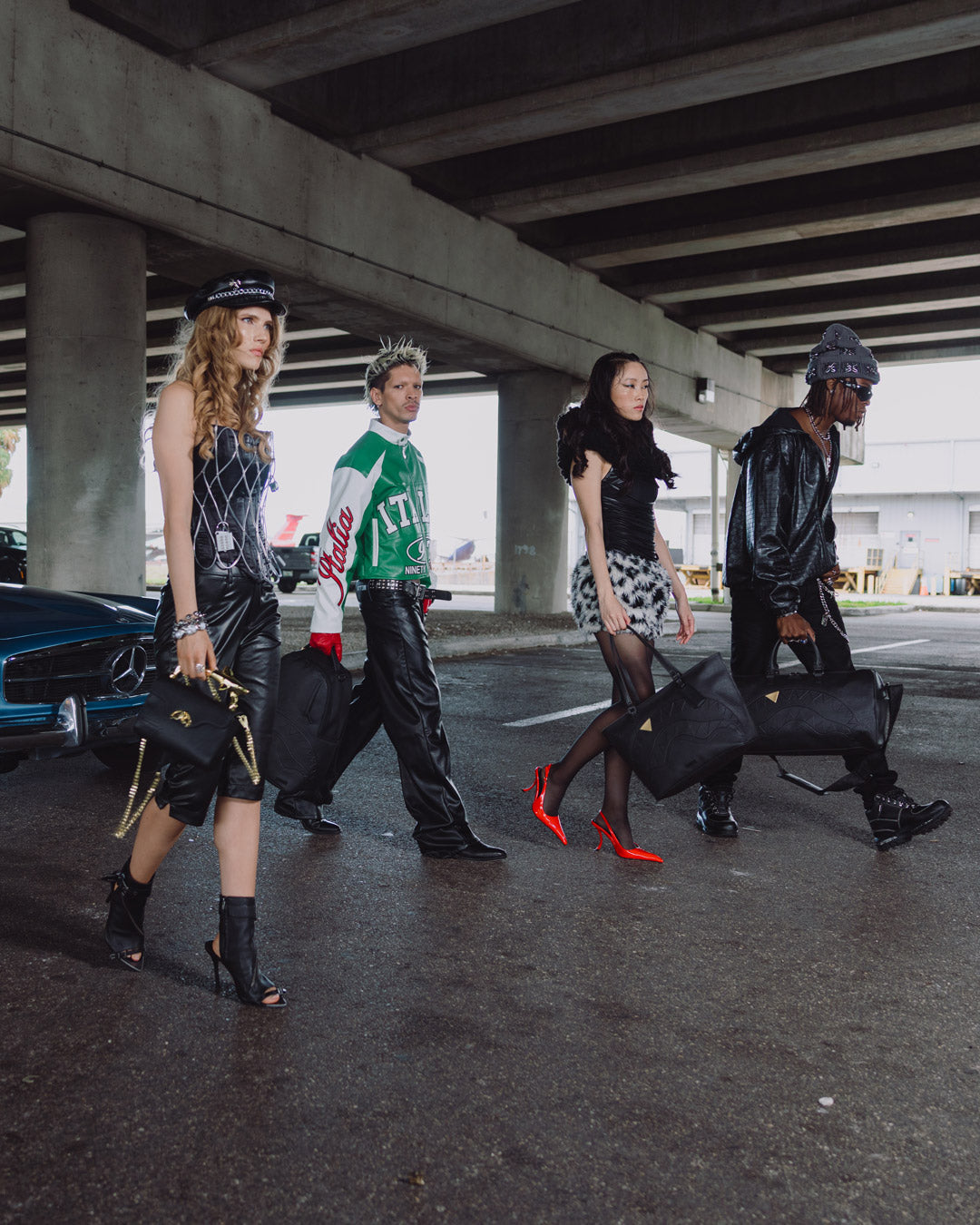 SPRAYGROUND® LUGGAGE THE GOLDEN FANG SHARK CARRY-ON LUGGAGE