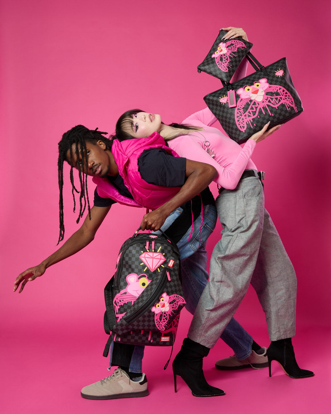 SPRAYGROUND® TOTE PINK PANTHER DRIPPY DIAMONDS TOTE