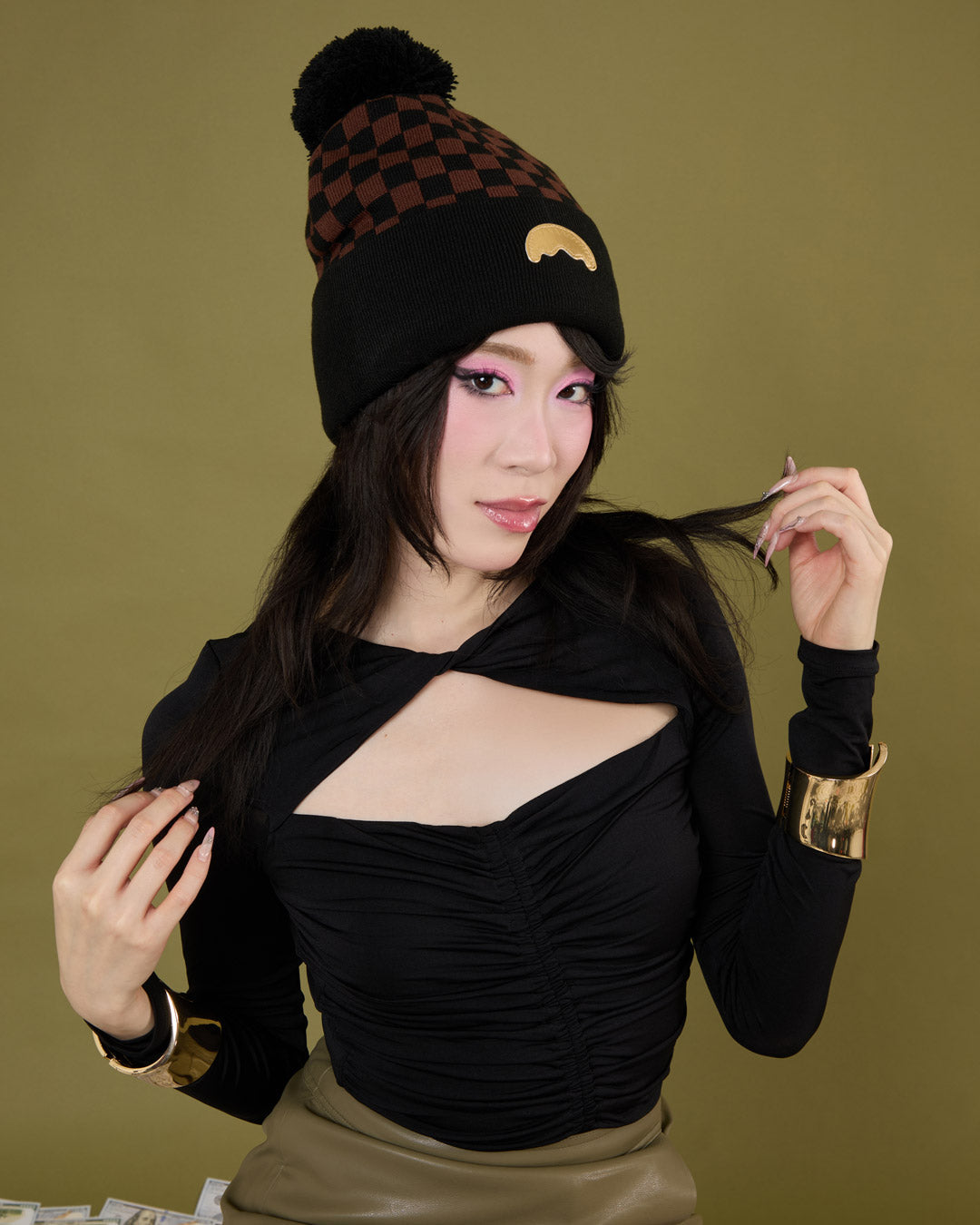 SPRAYGROUND® HAT SHARKS IN PARIS PUFF BEANIE