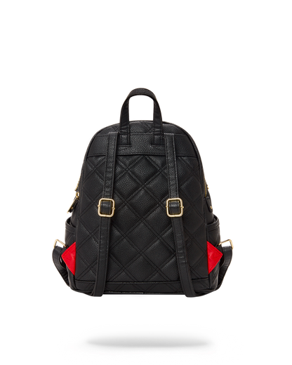 SPRAYGROUND® BACKPACK NOIR QUILT GOLD CHAIN SHARK SAVAGE BACKPACK