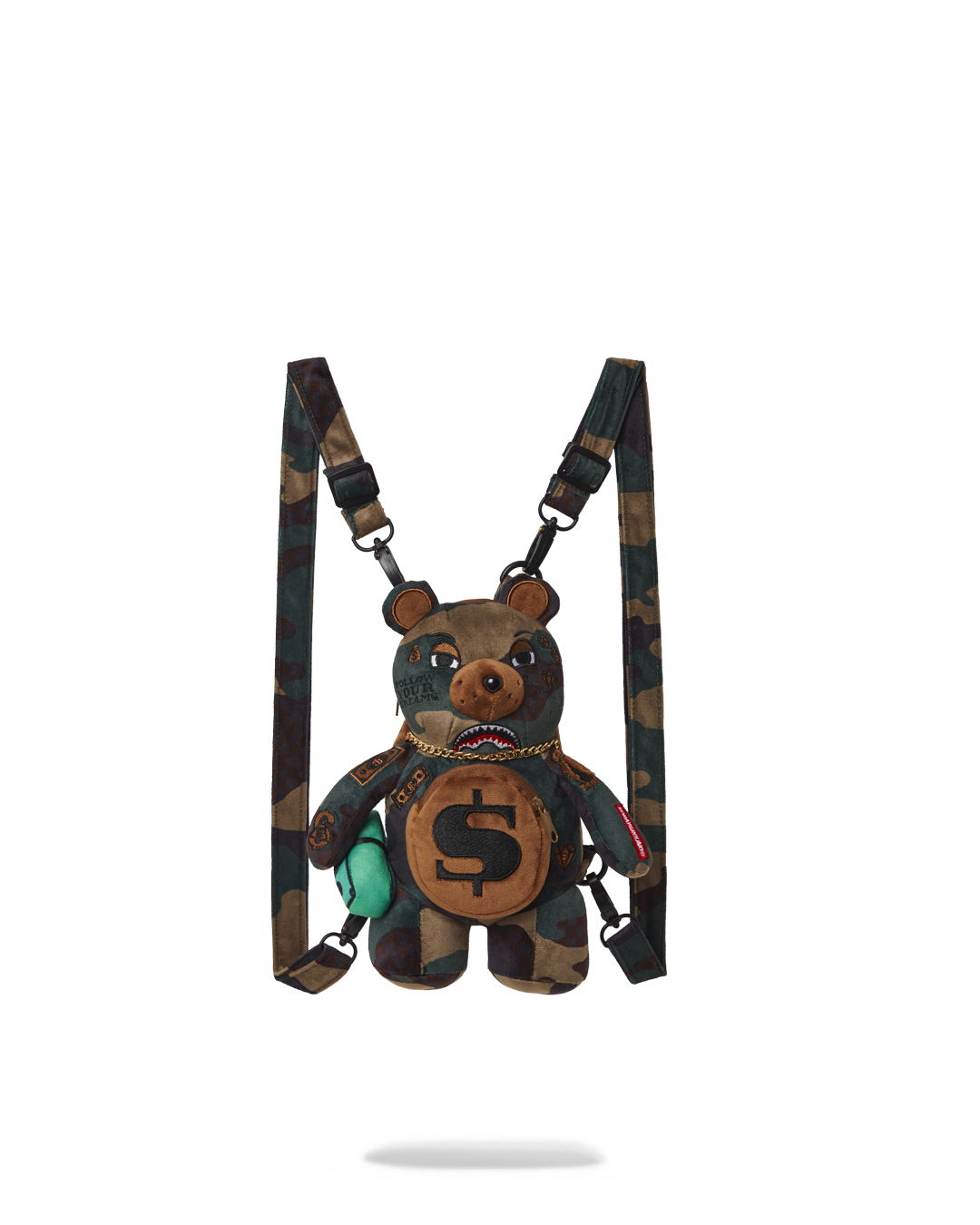 SPRAYGROUND® BACKPACK BEARCUB BACKPACK - CAMOCHECK MONEYBEAR