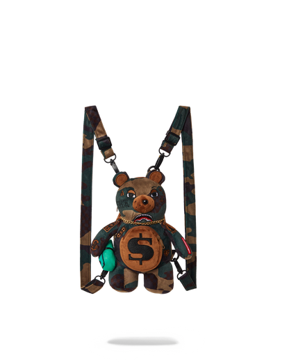 SPRAYGROUND® BACKPACK BEARCUB BACKPACK - CAMOCHECK MONEYBEAR