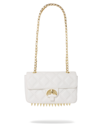 SPRAYGROUND® HANDBAG RIVIERA LE BLANC GOLD CHAIN SHARK HANDBAG