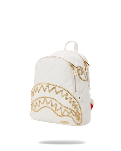 SPRAYGROUND® BACKPACK RIVIERA LE BLANC GOLD CHAIN SHARK SAVAGE BACKPACK
