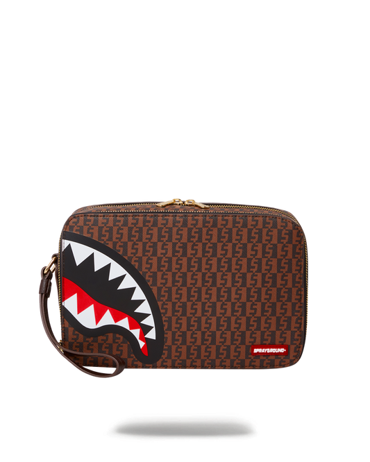 SPRAYGROUND® TOILETRY CASHIN CHECKS TOILETRY BAG