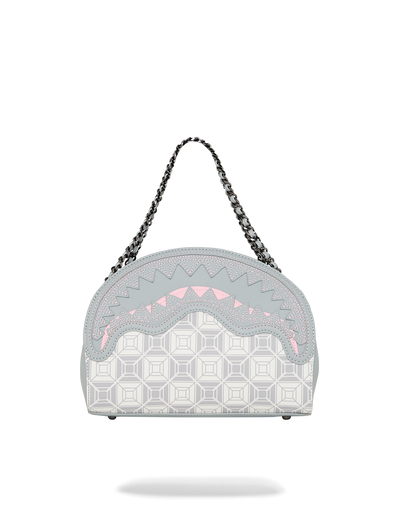 SPRAYGROUND® HANDBAG A.I.8 AFRICAN INTELLIGENCE BOOKED & BUSY SHARK HANDBAG