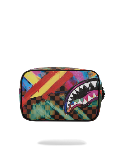 SPRAYGROUND® TOILETRY SHARKS IN PARIS CITY STREAKS TOILETRY BAG