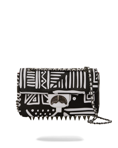 SPRAYGROUND® HANDBAG A.I.8 AFRICAN INTELLIGENCE - ORIGIN STORY SHARK HANDBAG