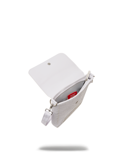 SPRAYGROUND® SLING WHITE SCRIBBLE MESSENGER SLING BAG