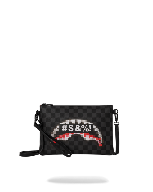 SPRAYGROUND® POUCHETTE CENSORED SHARK CROSSOVER CLUTCH