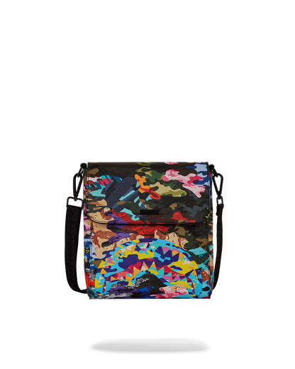 SPRAYGROUND® SLING SLICED AND DICED CAMO MESSENGER SLING BAG