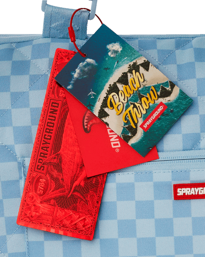 SPRAYGROUND® TOTE SHARK ISLAND PACKABLE BEACH MAT BLANKET WATER RESISTANT CONVERTIBLE TOTE