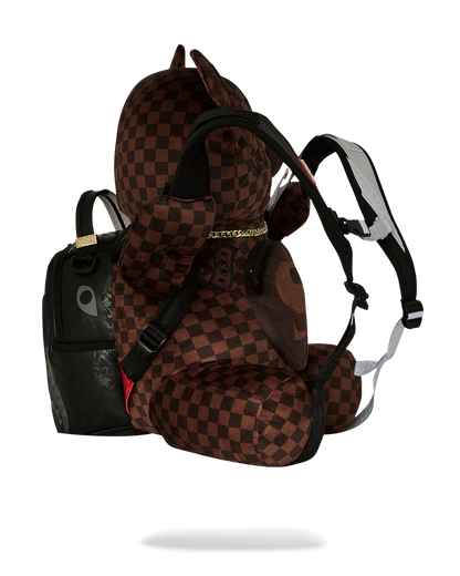 SPRAYGROUND® BACKPACK BEAR WEARING BACKPACK AS A BACKPACK
