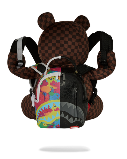 SPRAYGROUND® BACKPACK BEAR WEARING BACKPACK AS A BACKPACK