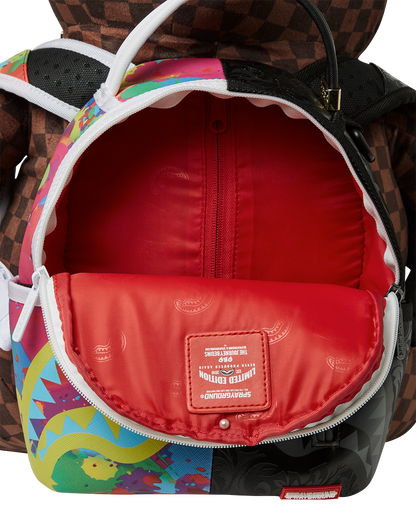 SPRAYGROUND® BACKPACK BEAR WEARING BACKPACK AS A BACKPACK