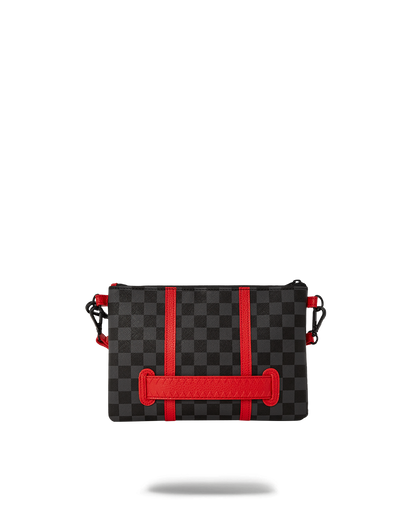 SPRAYGROUND® POUCHETTE MONACO SHARK CLUB CROSSOVER CLUTCH W/ SHOULDER STRAP