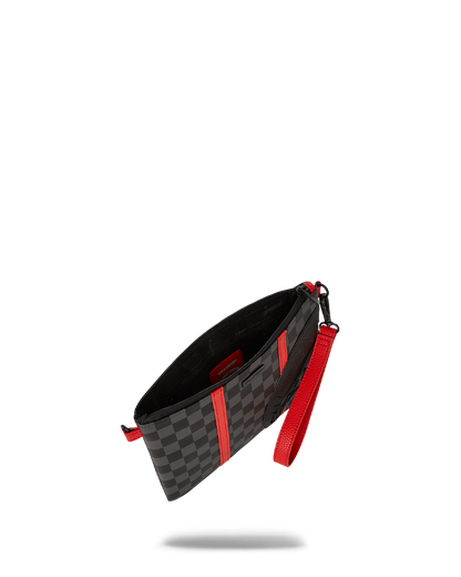 SPRAYGROUND® POUCHETTE MONACO SHARK CLUB CROSSOVER CLUTCH W/ SHOULDER STRAP
