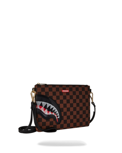 SPRAYGROUND® POUCHETTE LENTICULAR EFFECTS CROSSOVER CLUTCH W/ SHOULDER STRAP