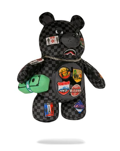 SPRAYGROUND® BACKPACK GLOBAL MOGUL UNLIMITED MILES MONEYBEAR TEDDYBEAR BACKPACK